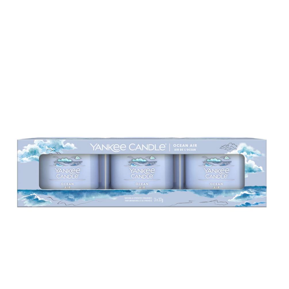 Yankee Candle Ocean Air 3 Filled Votive Candle Gift Set £8.99